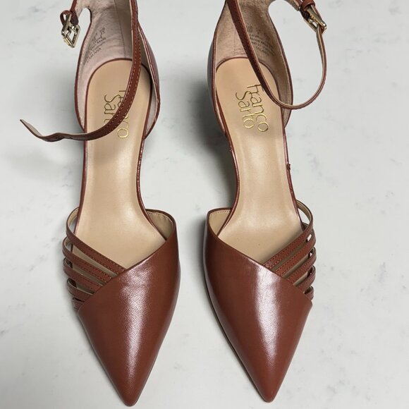 Franco Sarto Talana Pointed Toe Leather Pump Size 8 - Picture 1 of 7